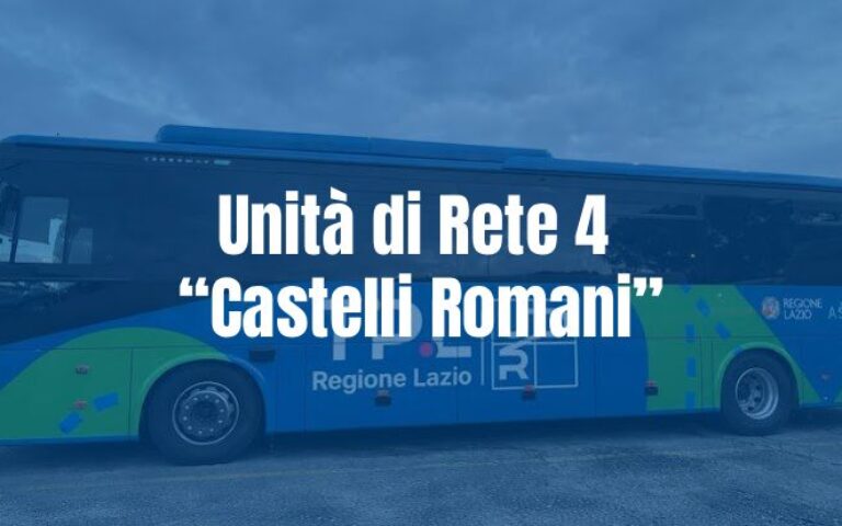 Trasporti Castelli Romani: rinvio per le Unità di Rete 4, Schiaffini Travel continua il servizio